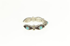 Sterling Silver Native American Turquoise Navajo Band Ring