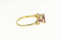 Load image into Gallery viewer, 14K Marquise Ruby Diamond Accent Engagement Ring Yellow Gold