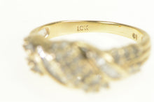 Load image into Gallery viewer, 10K Classic Diamond Encrusted Swirl Statement Ring Yellow Gold