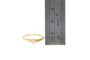 10K Marquise Diamond Solitaire Classic Promise Ring Yellow Gold