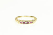 Load image into Gallery viewer, 10K Classic Diamond Natural Ruby Wedding Band Ring Yellow Gold