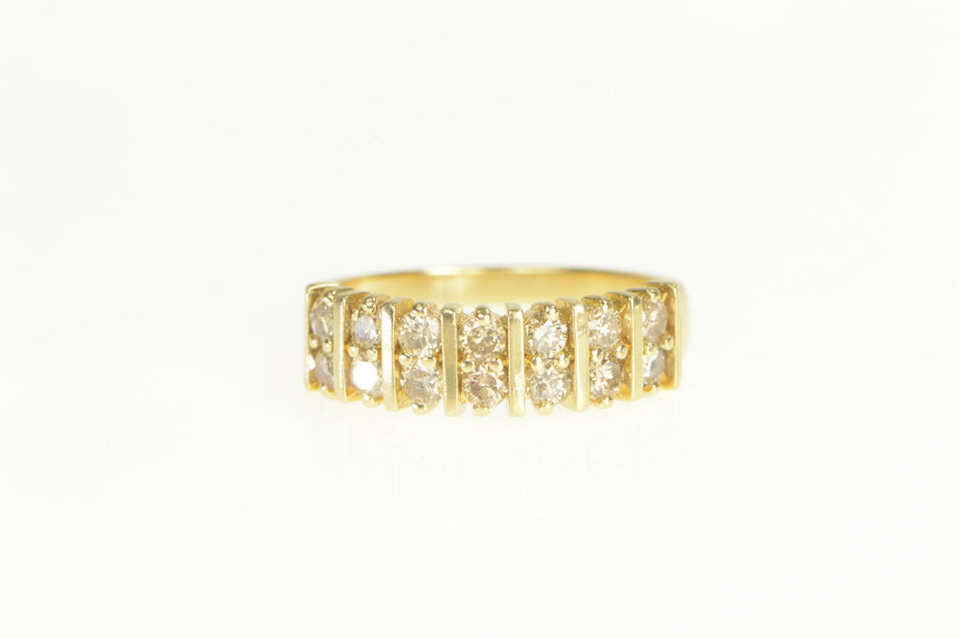 14K 1.00 Ctw Classic Diamond Wedding Band Ring Yellow Gold