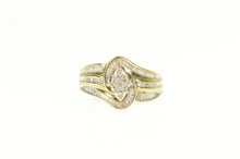 Load image into Gallery viewer, 10K 0.50 Ctw Diamond Cluster Baguette Bypass Ring Yellow Gold