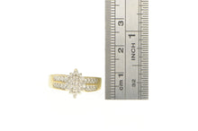 Load image into Gallery viewer, 10K Retro Marquise Diamond Cluster Statement Ring Yellow Gold