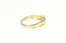 Load image into Gallery viewer, 14K Diamond Wavy Curvy Freeform Bypass Ring Yellow Gold