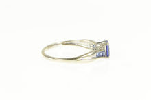 Load image into Gallery viewer, 10K Radiant Tanzanite Princess Accent Diamond Ring White Gold