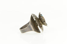 Load image into Gallery viewer, Sterling Silver Peruvian Ornate Tribal Motif 18k Gold Ring