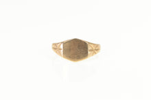 Load image into Gallery viewer, 10K Retro Simple Engravable Signet Baby Ring Yellow Gold