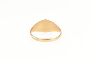 10K Retro Simple Engravable Signet Baby Ring Yellow Gold