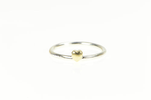 Sterling Silver Pandora 14K Heart Puzzle Band Stackable Ring