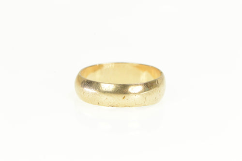 Gold Filled 5.7mm Rounded Classic Retro Simple Band Ring