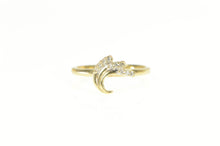 Load image into Gallery viewer, 10K Diamond Layered Wave Curve Freeform Ring Yellow Gold