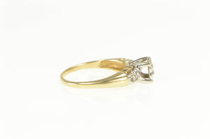 14K Three Stone Diamond Promise Engagement Ring Yellow Gold
