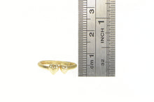 Load image into Gallery viewer, 10K Two Heart Love Symbol Romantic Stackable Ring Yellow Gold