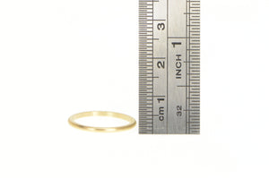 14K Vintage NOS 1950's 1.3mm Wedding Band Ring Yellow Gold