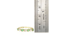 Load image into Gallery viewer, 10K Emerald Diamond Simple Wedding Band Ring Yellow Gold