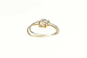 Sterling Silver Interlocking Knot Promise Symbol 14k Gold Ring