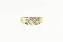 Load image into Gallery viewer, 10K Baguette Diamond Encrusted Bypass Ring Yellow Gold