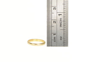 10K 1.9mm Baby Band Childs Simple Retro Ring Yellow Gold