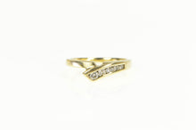 Load image into Gallery viewer, 14K Graduated Diamond Bypass Wedding Band Ring Yellow Gold