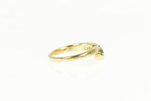 14K Graduated Diamond Bypass Wedding Band Ring Yellow Gold