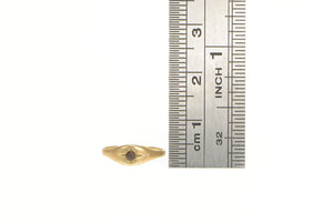 10K Victorian Garnet Child's Birthstone Baby Ring Yellow Gold