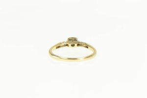 14K 1940's Diamond Three Stone Promise Ring Yellow Gold