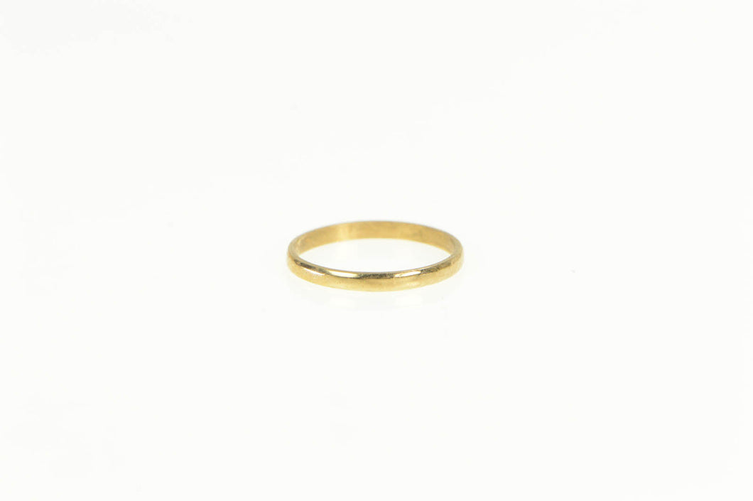 10K Simple Rounded Child's Retro Baby 1.1mm Ring Yellow Gold