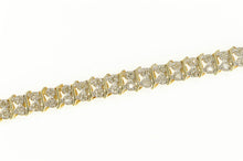 Load image into Gallery viewer, 14K 2.00 Ctw Diamond Encrusted Link Tennis Bracelet 6.75&quot; Yellow Gold