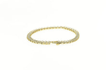Load image into Gallery viewer, 10K Diamond Classic Link Statement Tennis Bracelet 7.25&quot; Yellow Gold