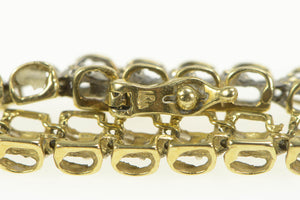 10K Diamond Classic Link Statement Tennis Bracelet 7.25" Yellow Gold