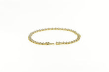 Load image into Gallery viewer, 10K 0.44 Ctw Diamond Wavy Link Classic Tennis Bracelet 6.75&quot; Yellow Gold