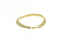 Load image into Gallery viewer, 10K Retro Squared Rope Statement Chain Bracelet 7.25&quot; Yellow Gold
