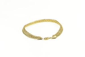 10K Retro Squared Rope Statement Chain Bracelet 7.25" Yellow Gold