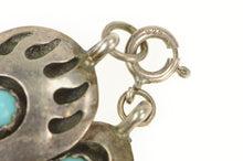 Load image into Gallery viewer, Sterling Silver Native American Turquoise Bear Paw Print Bracelet 8&quot;