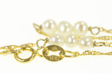 Load image into Gallery viewer, 14K Pearl Beaded Rolling Twist Link Chain Bracelet 7.25&quot; Yellow Gold