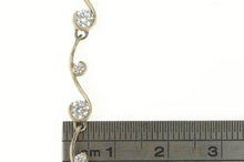 Load image into Gallery viewer, Sterling Silver Round Swirl Curve Link CZ Statement Tennis Bracelet 7.25&quot;