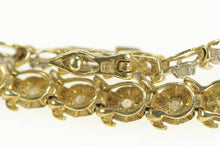 Load image into Gallery viewer, 10K 0.75 Ctw Diamond Classic Wavy Link Tennis Bracelet 6.75&quot; Yellow Gold