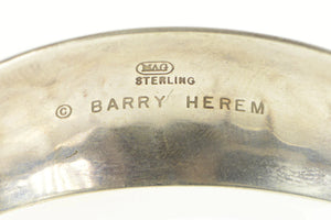 Sterling Silver Barry Herem Emerging Mankind Cuff Bracelet 7.25"