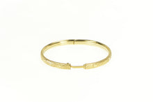 Load image into Gallery viewer, Gold Filled Art Deco 4.75mm Heart Pattern Child&#39;s Bangle Bracelet 5.75&quot;
