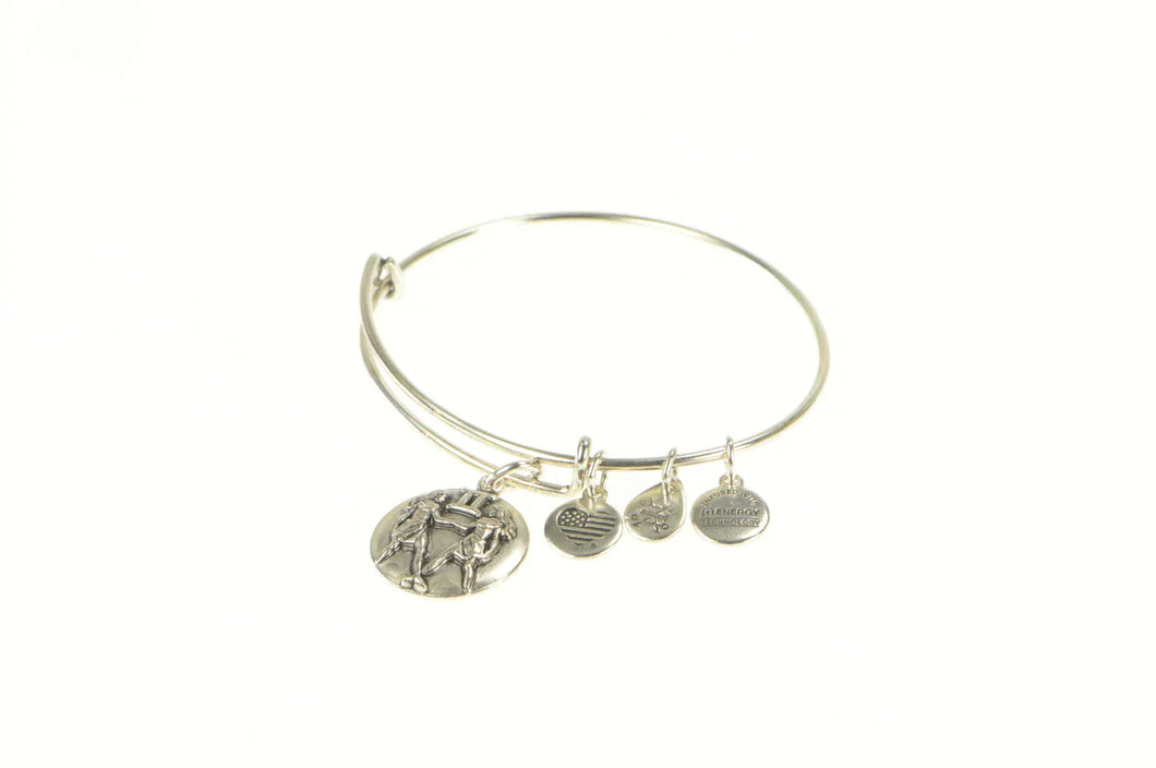 Silver Plated Alex & Ani Gemini Astrology Zodiac Charm Bracelet 7