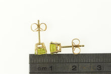 Load image into Gallery viewer, 14K Round Peridot Solitaire Classic Simple Stud Earrings Yellow Gold