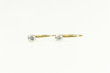 Load image into Gallery viewer, 14K Round Cubic Zirconia Inset Simple Lever Back Earrings Yellow Gold