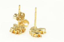 Load image into Gallery viewer, 14K Marquise Citrine Leaf Cluster Simple Stud Earrings Yellow Gold