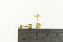 Load image into Gallery viewer, 14K Round Peridot Classic August Birthstone Stud Earrings Yellow Gold