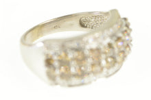 Load image into Gallery viewer, 10K 1.50 Ctw White &amp; Champagne Diamond Band Ring White Gold