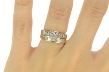 Load image into Gallery viewer, 14K 1.75 Ctw Princess Diamond Engagement Set Ring White Gold