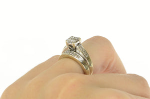 14K 1.75 Ctw Princess Diamond Engagement Set Ring White Gold