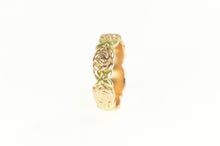 Load image into Gallery viewer, 14K 6.0mm Rose Pattern 1940&#39;s Wedding Band Ring Yellow Gold