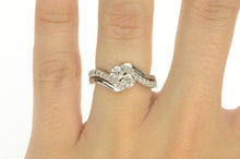Load image into Gallery viewer, 10K 0.50 Ctw Diamond Bypass Engagement Ring White Gold